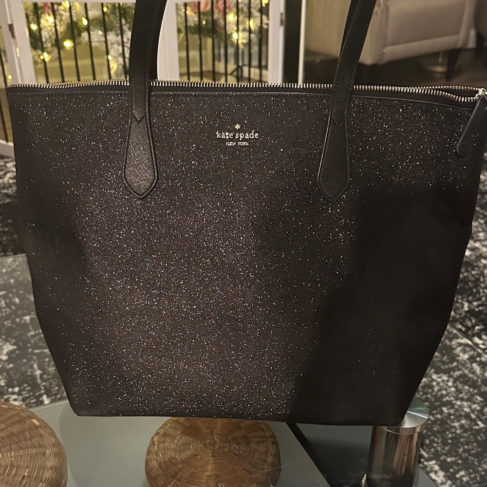 Kate Spade Black Sparkle Tote